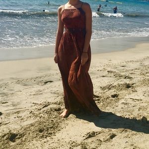 LONG BOHEMIAN FLOWY DRESS